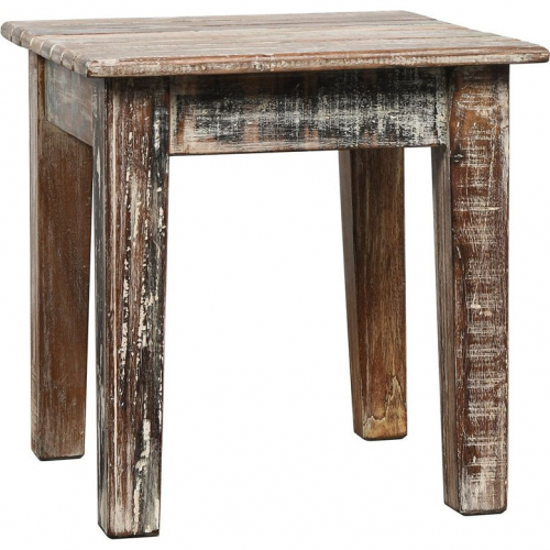 Adirondack End Table in Rustic Wood