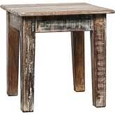 Adirondack End Table in Rustic Wood
