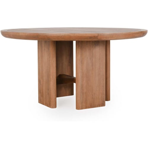 Selena 60" Round Dining Table in Umber Finish Mango Wood