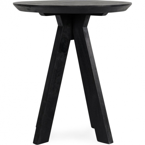 Rodrigo 32" Round Counter Table in Black Finish Mango Wood