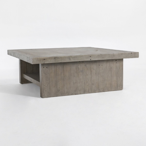 Stonebridge Sq Coffee Table in Reclaimed Pine & Concrete Laminate