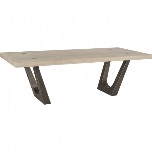 Kelso 94" Dining Table in Cracked White Oak & Metal