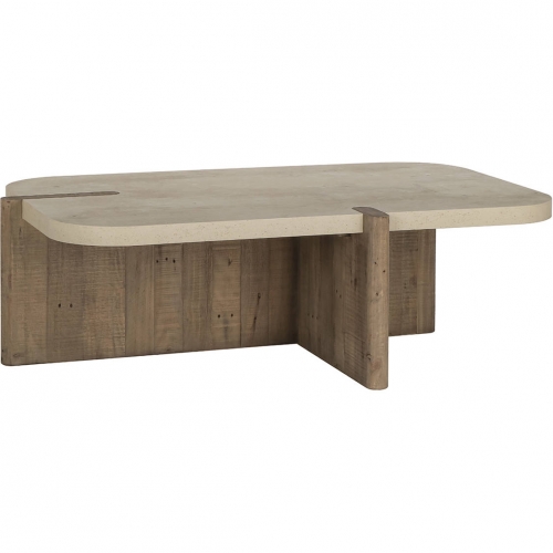 Dillon Coffee Table in Reclaimed Pine & Concrete Laminate