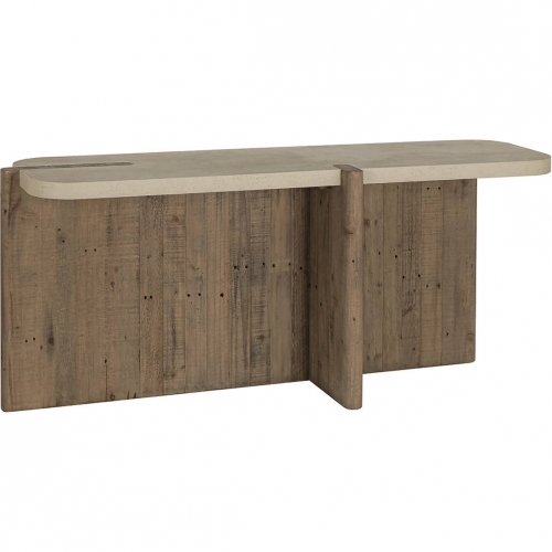 Dillon Console Table in Reclaimed Pine & Concrete Laminate