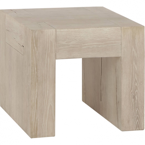 Bristol 24" End Table in Distressed Reclaimed White Oak