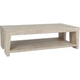 Troy 60" Coffee Table in White Wash Cracked Oak