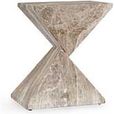 Adler Outdoor Accent Table in Brown & Ivory Glass Fiber Reinforced Concrete