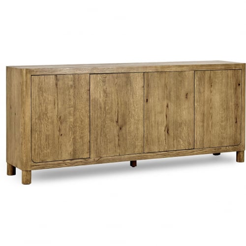 Orlando 4 Door Sideboard Light Brown Oak & Oak Veneer