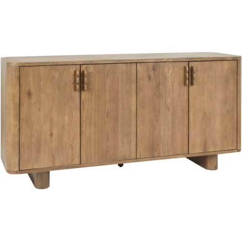 Tacoma 4 Door Sideboard in Natural Finish Oak Veneer