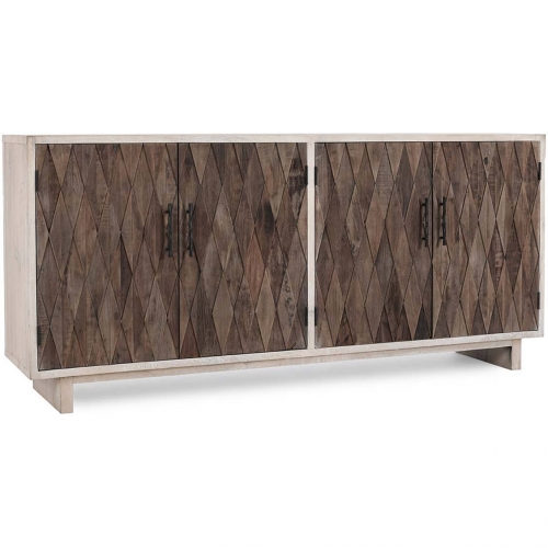 Anton 4 Door Sideboard in Light Reclaimed Oak & Elm