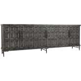 Warren 6 Door Sideboard in Reclaimed Pine & Iron