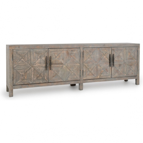 Elani 4 Door Sideboard in Distressed Blue Reclaimed Pine