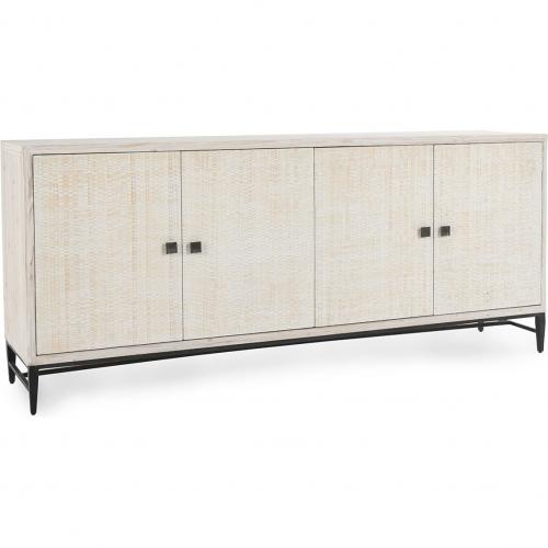 Beatrice 4 Door Cabinet in White Wash Reclaimed Pine