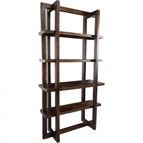 Sydney 86" Bookcase in Brown Mango Wood