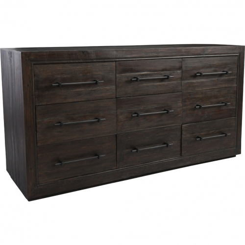 Magdalena 9 Drawer Dresser in Reclaimed Mango Wood & Iron