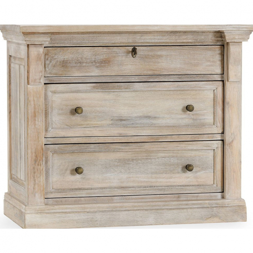 Adelaide 3 Drawer Nightstand in Rustic Mango Wood