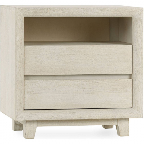 Reece 2 Drawer Nightstand in Sand Finish Mango Wood