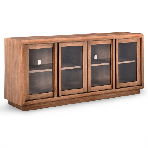 Selena Sideboard Umber Finish Mango Wood & Glass