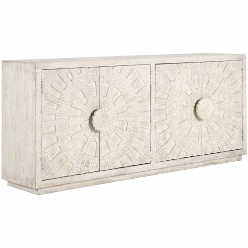 Apollo 4 Door Sideboard in Cream Mango Wood