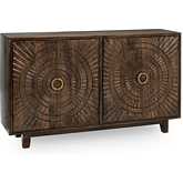 Vivienne 4 Door Sideboard in Brown Finish Mango Wood