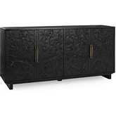 Albero 4 Door Buffet in Black Carved Mango Wood