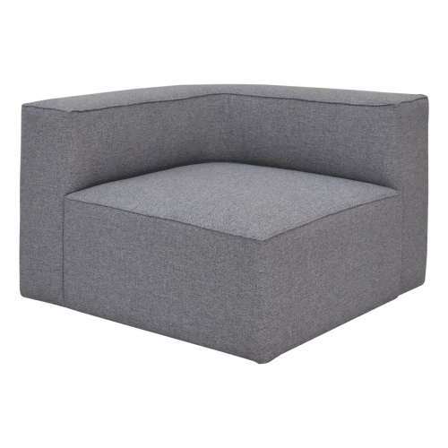 Malibu Corner Chair Sectional Sofa Unit in Gray Fabric