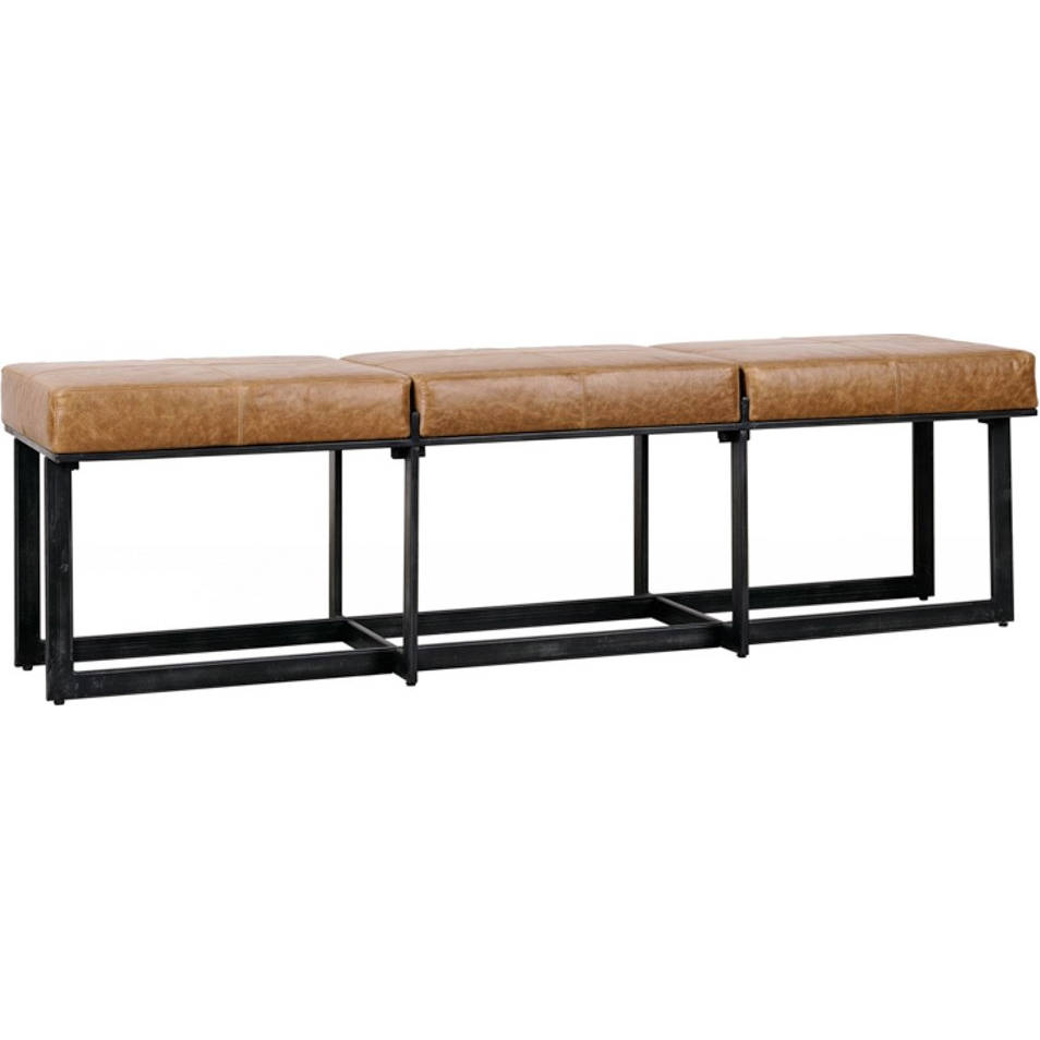 Narrow leather outlet bench