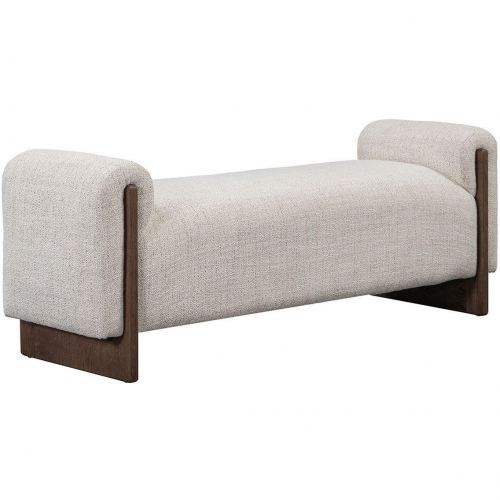 Sierra Bench in Sand Fabric & Ash Wood