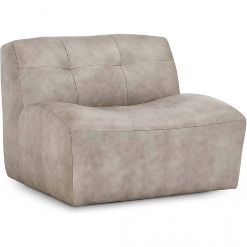 Gabriel Swivel Accent Chair in Sand Cloud Top Grain Leather