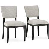 Phillip Dining Chair in Sand Fabric & Wood (Set of 2)