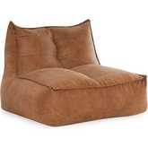 Frazier Lounge Chair in Chestnut Brown Leatherette