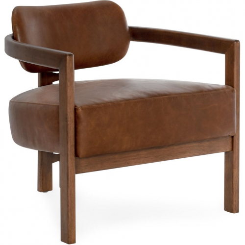 Elsie Accent Chair in Kona Brown Top Grain Leather