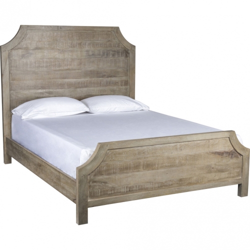 Francesca Queen Bed in Vintage Taupe Mango Wood