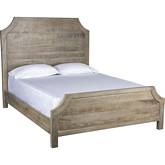 Francesca California King Bed in Vintage Taupe Mango Wood