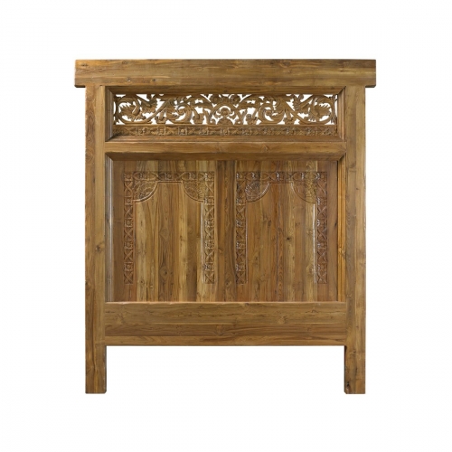 Delago King Headboard in Carved Teak Wood