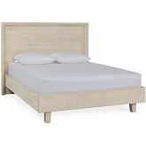 Reece CA King Bed in Sand Color Mango Wood