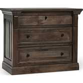 Adelaide 3 Drawer Nightstand in Cocoa Brown Mango Wood