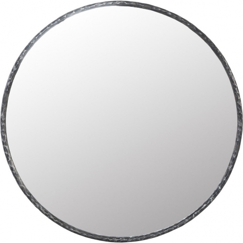 Howell 51" Round Mirror in Hammered Metal