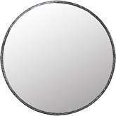 Howell 51" Round Mirror in Hammered Metal