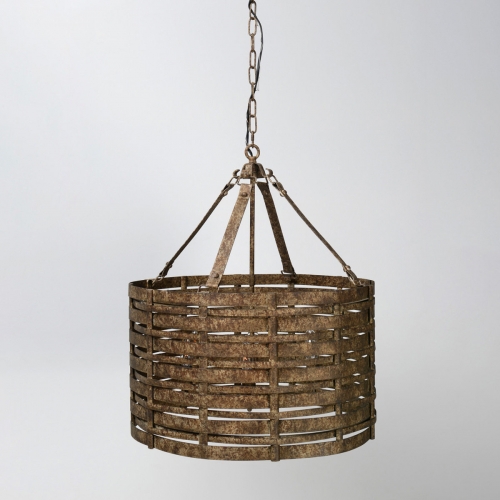 Edith 28" Chandelier in Distressed Iron