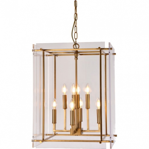 Kiran Chandelier in Gold Iron & Acrylic