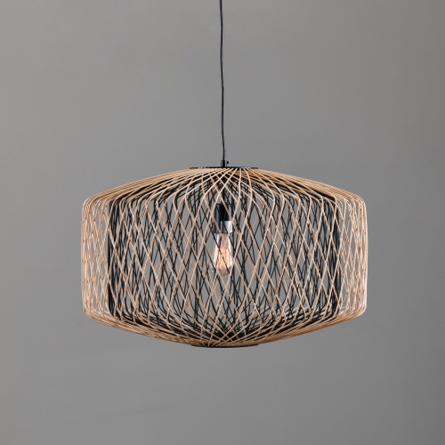 Estella Ceiling Pendant Light In Gold & Black Wire