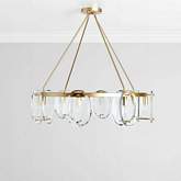 Gina Chandelier in Clear Glass & Gold Iron