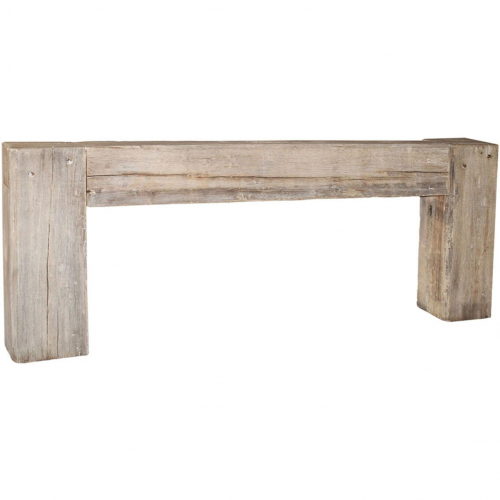 Giza 100" Console Table in Antique White Reclaimed Wood