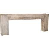 Giza 100" Console Table in Antique White Reclaimed Wood