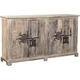 Castillo 4 Door Sideboard in Antique White Mixed Reclaimed Wood