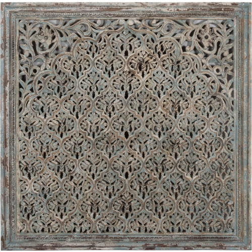 Cheval 60" Wood Carved Panel in Multicolor Finish Mango Wood