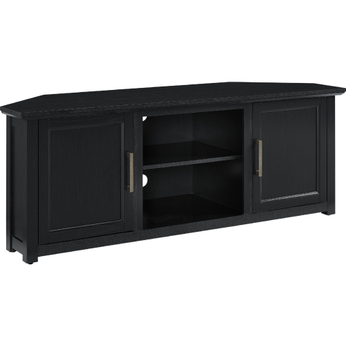 Camden 58" Corner TV Stand in Black Finish