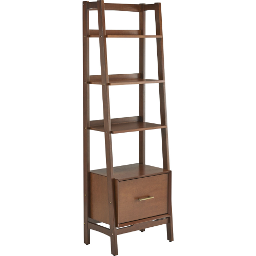 Landon Small Etagere Bookcase in Mahogany Finish