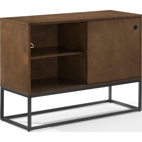 Byron Media Console Brown & Black Metal